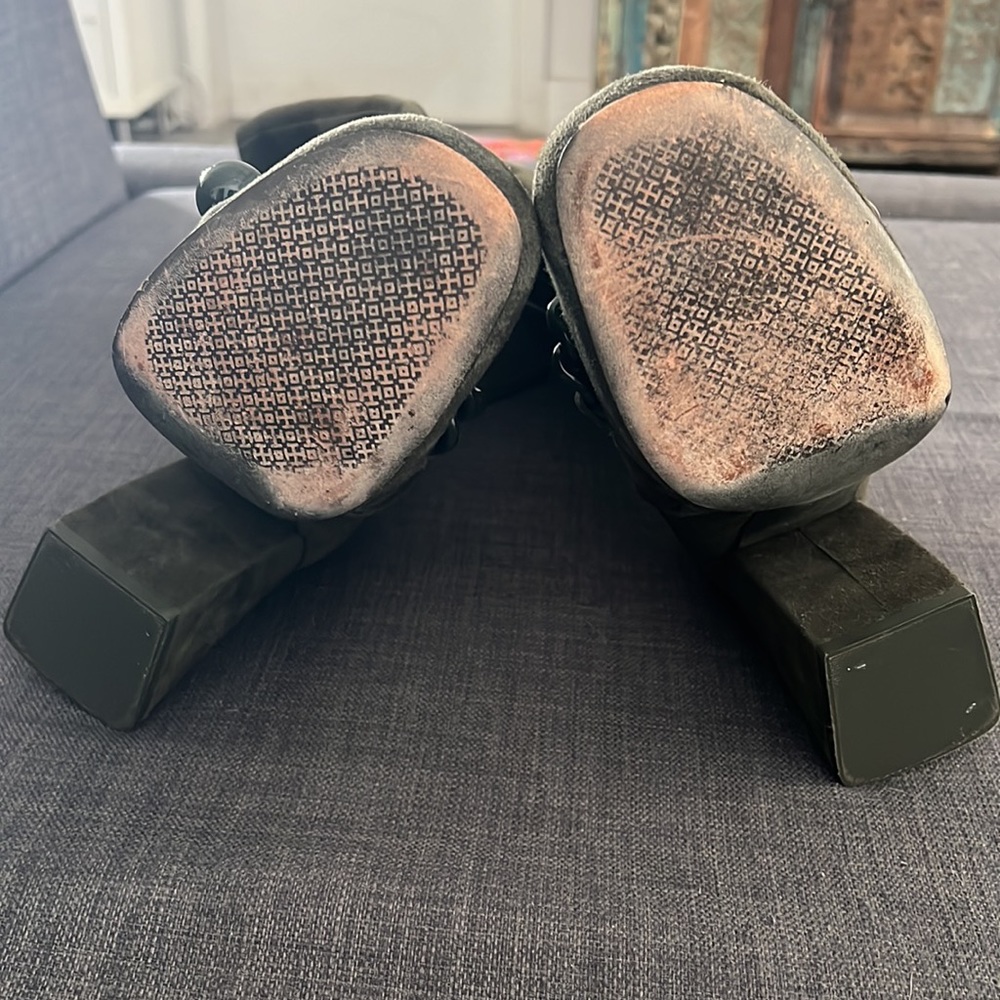 Olive Green Knee-High Boots - Picture 13 of 13